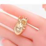 Real Heart Shape Brooches (Gold-color) 1