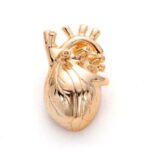 Real Heart Shape Brooches (Gold-color)