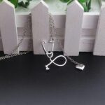 Charm Stethoscope Necklace with Heart (4)