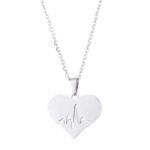 GoldSilver Stainless Steel Ecg Necklaces & Earrings 7