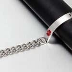 Men’s Medical Alert ID Stainless Steel Bracelet (Free Engraving) (3)