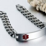 Men’s Medical Alert ID Stainless Steel Bracelet (Free Engraving) (4)