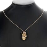 SilverGold Real Heart Shape Necklace 2