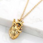 SilverGold Real Heart Shape Necklace 3