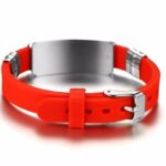 Stainless Steel Silicone Bracelet Medical Alert (9)