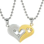 Love Heart Necklaces & Pendants With Crystal for Couples (11)