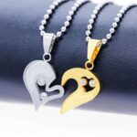 Love Heart Necklaces & Pendants With Crystal for Couples (7)
