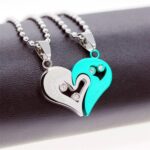 Love Heart Necklaces & Pendants With Crystal for Couples (8)