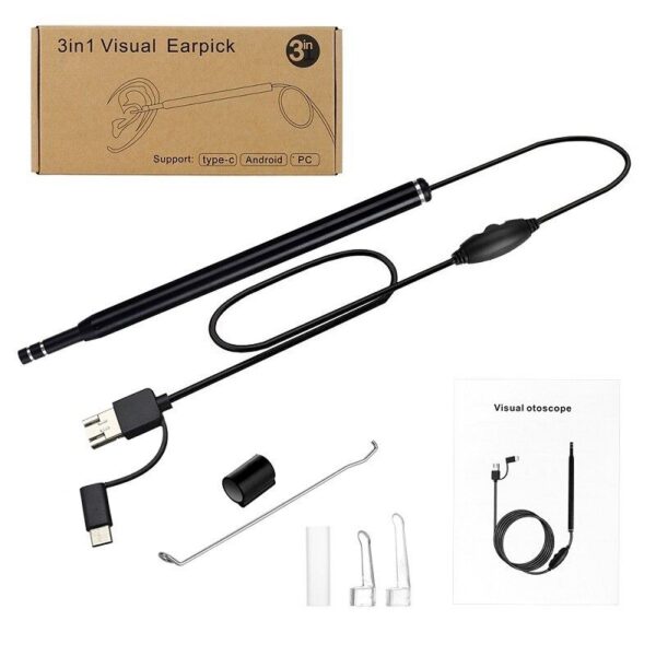 3in1 Type-c & Android & PC Visual Earpick Ear Cleaning Endoscope Spoon Mini Camera Ear Picker Ear Wax Removal 10